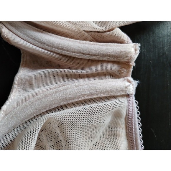 Adore Me Bra 42DD Lace Netting Underwire Lightweight Feminine Sheer Blush Pink - Picture 5 of 8